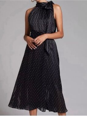 Sachin & Babi Polka Dot Halter Midi Dress NWT